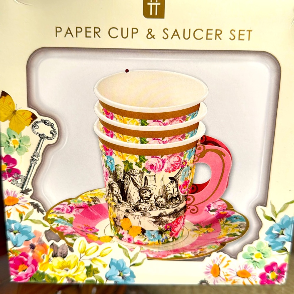 PAPER TEA CUP AND SAUCER